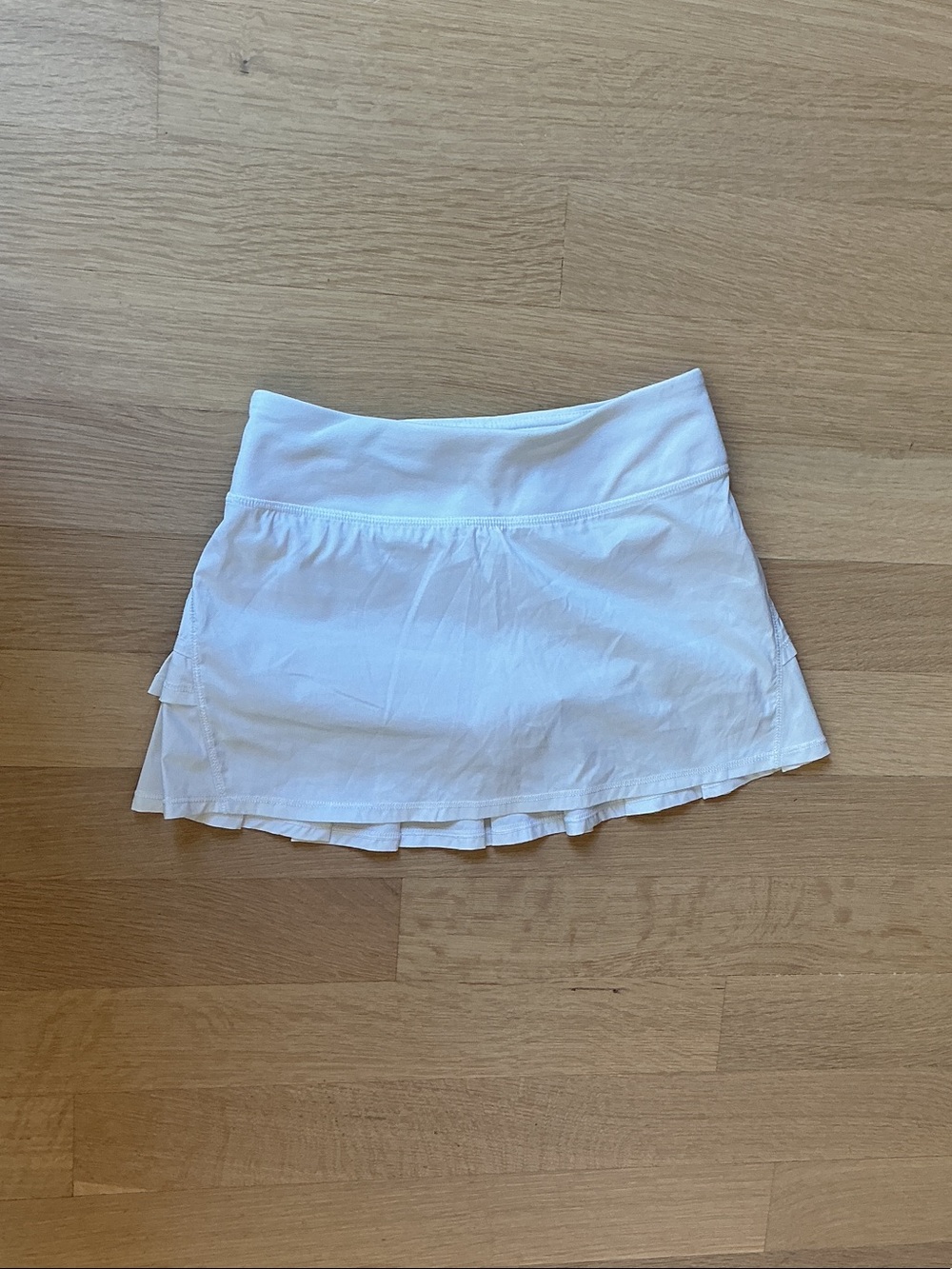 Ivivva White Athletic Mini Skort with Subtle Ruffle